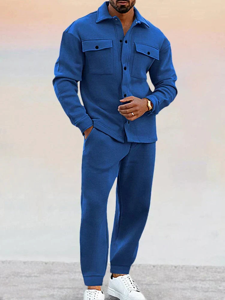 Ensemble décontracté Co-ord Surchemise Structurée &amp; Pantalon Fuselé Homme
