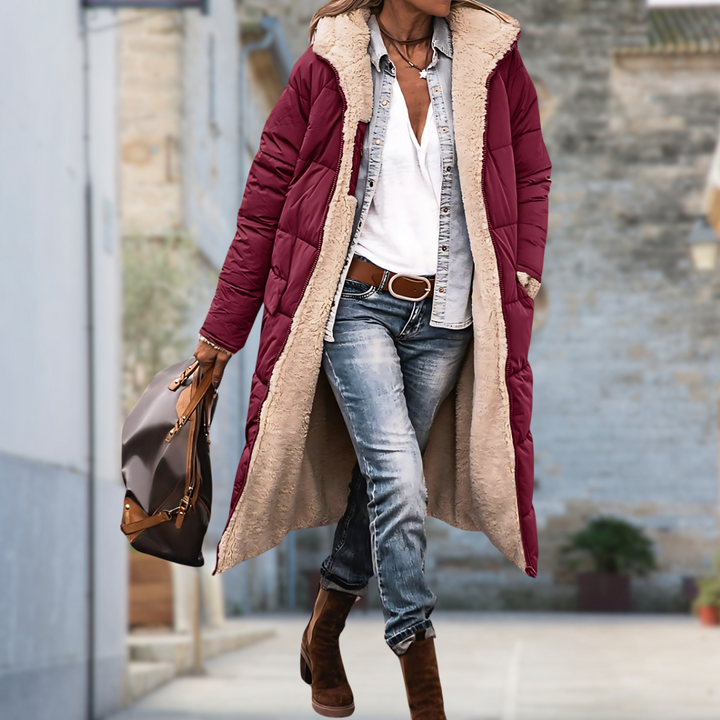 Damen Winddichte Wasserfeste Winterjacke – Warm, Schwarz, Ideal für Kaltes Wetter und Freizeitoutfits