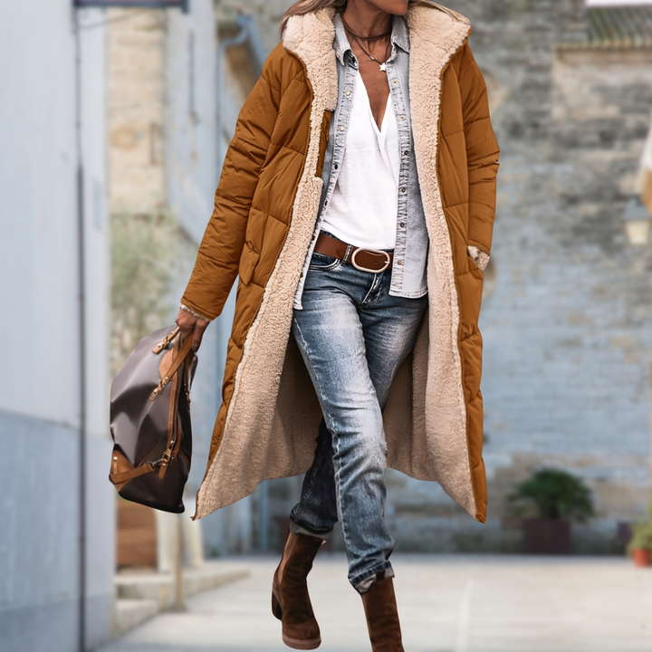 Damen Winddichte Wasserfeste Winterjacke – Warm, Schwarz, Ideal für Kaltes Wetter und Freizeitoutfits