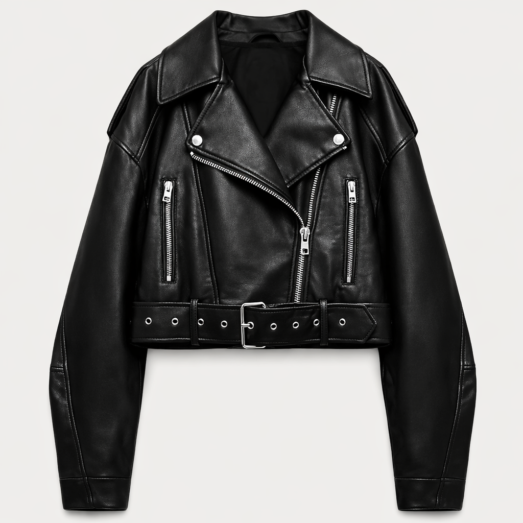 Madeline | Damen Übergangsjacke mit Gürtel und Reißverschluss