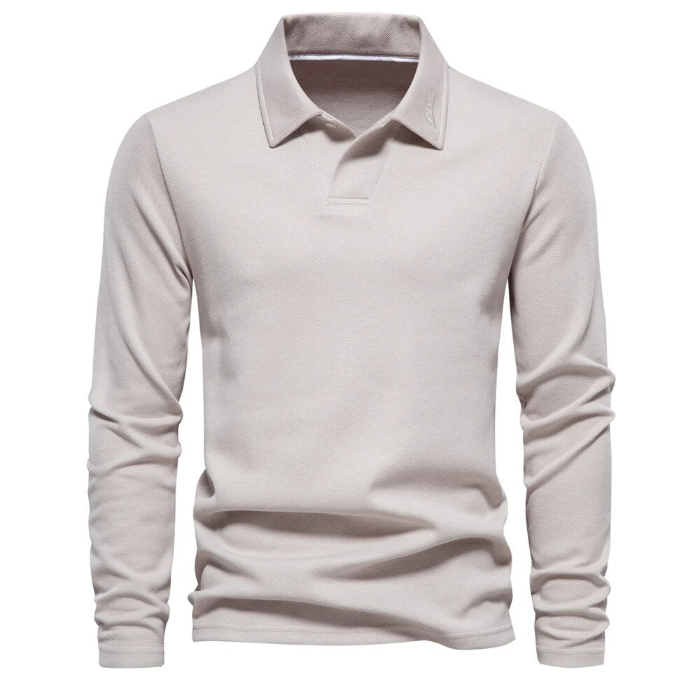 Casual Poloshirt Herren – Lange Ärmel - Stilvoll und Bequem
