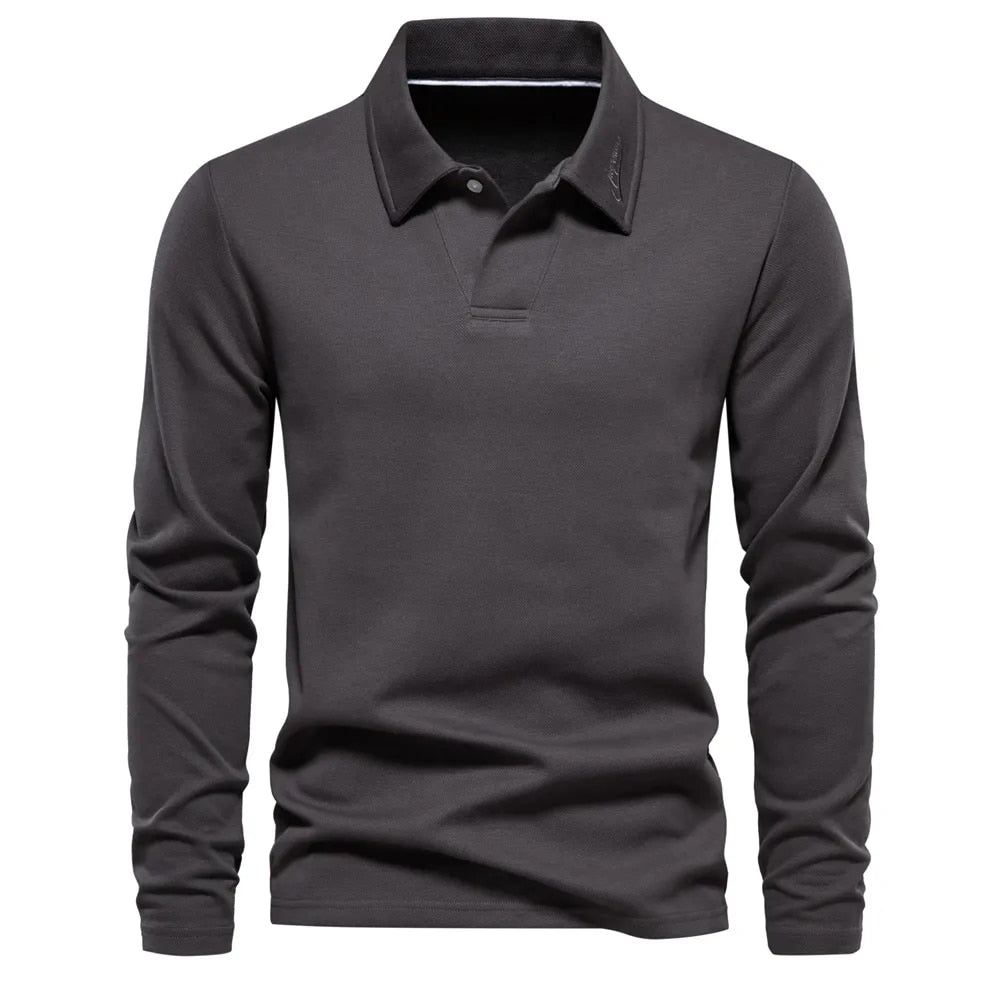 Casual Poloshirt Herren – Lange Ärmel - Stilvoll und Bequem