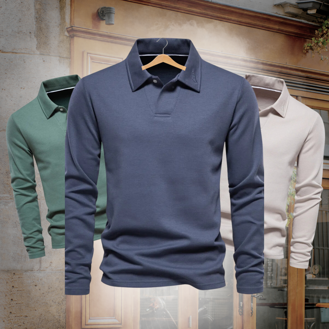 Casual Poloshirt Herren – Lange Ärmel - Stilvoll und Bequem