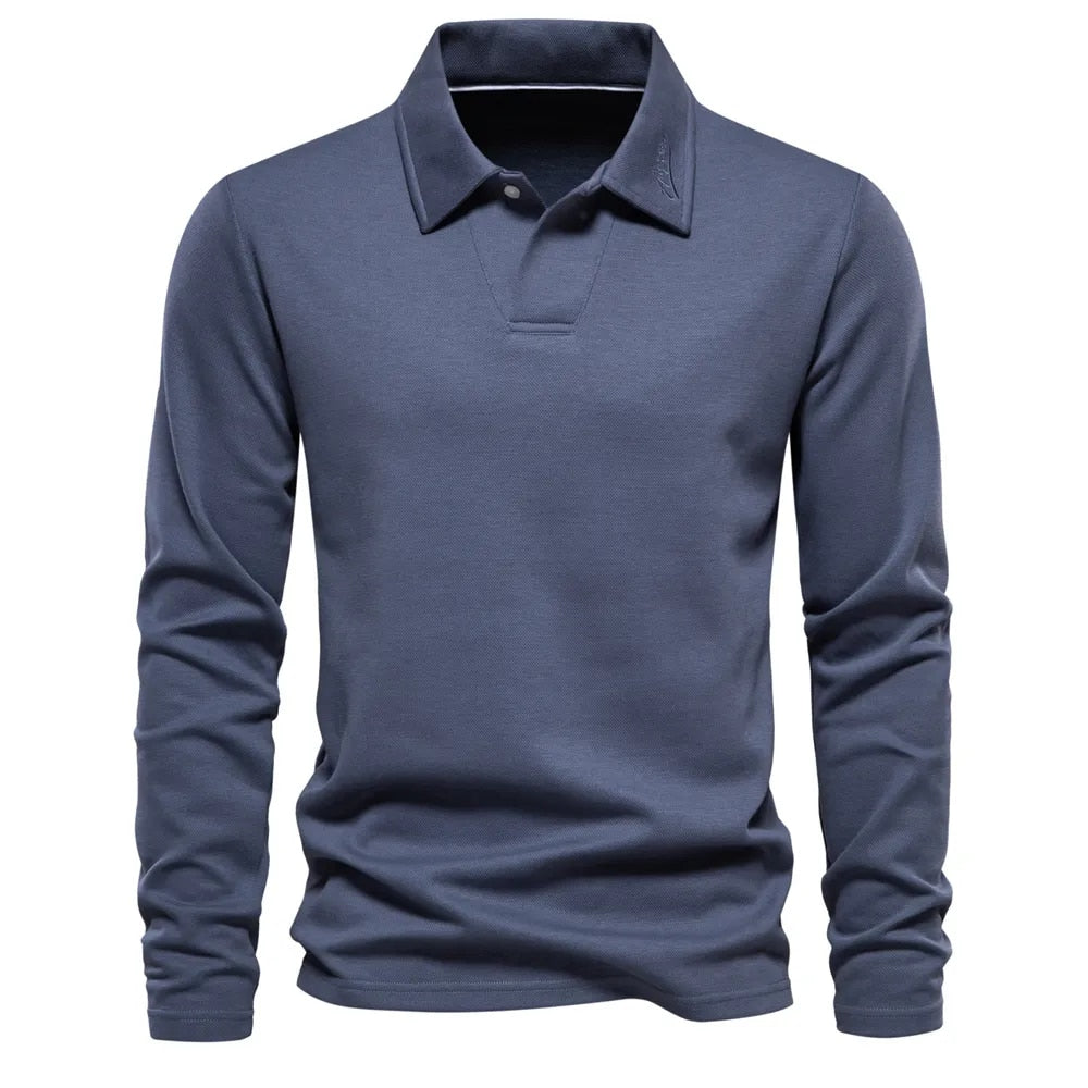 Casual Poloshirt Herren – Lange Ärmel - Stilvoll und Bequem