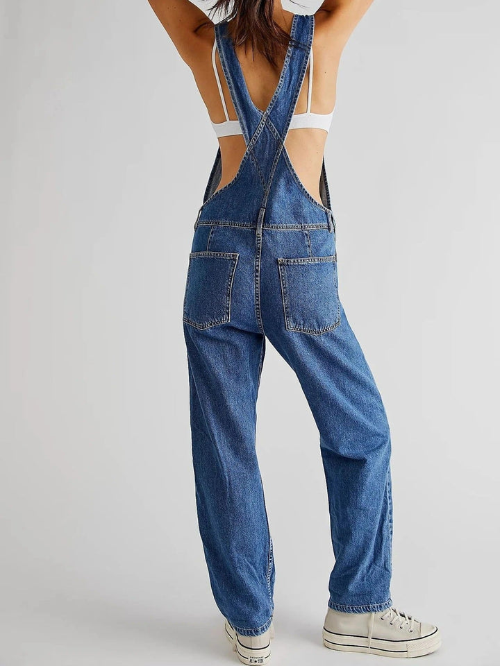 Damen Denim Latzhose – Lässiger Jeans Overall | Angelique