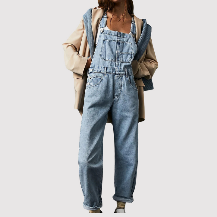 Damen Denim Latzhose – Lässiger Jeans Overall | Angelique