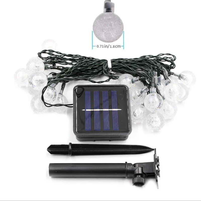 Solar String Lights with Balls | LED Outdoor | Automatic | Garden &amp; Balcony