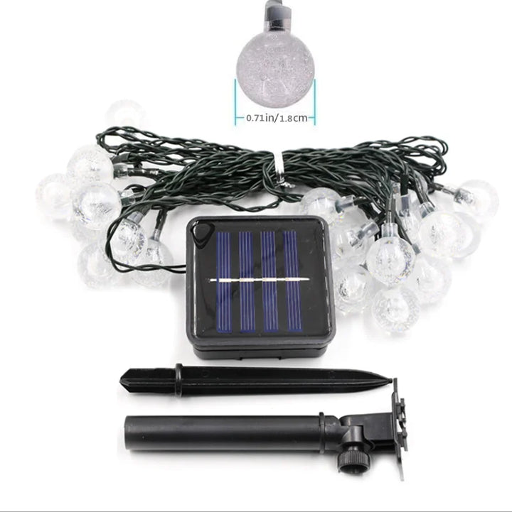 Solar String Lights with Balls | LED Outdoor | Automatic | Garden &amp; Balcony