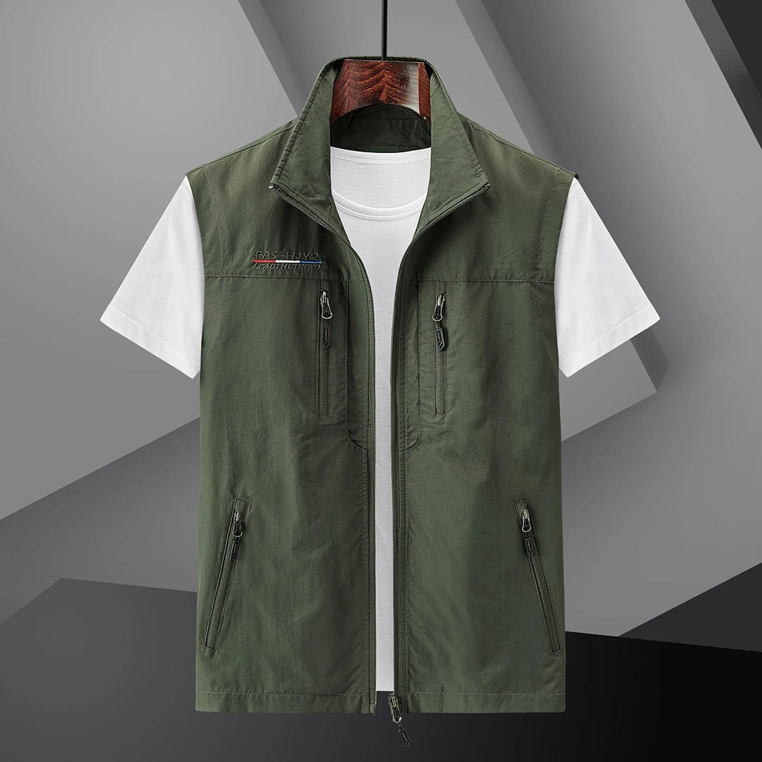 Karlo | Gilet sans manches pour homme avec fermeture éclair, gilet d&