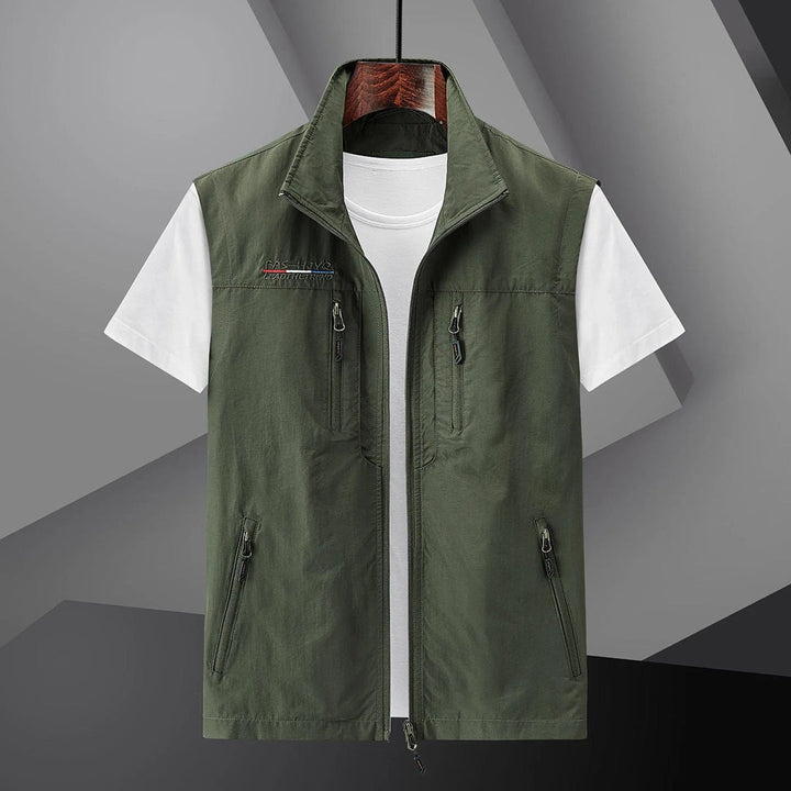 Karlo | Gilet sans manches pour homme avec fermeture éclair, gilet d&