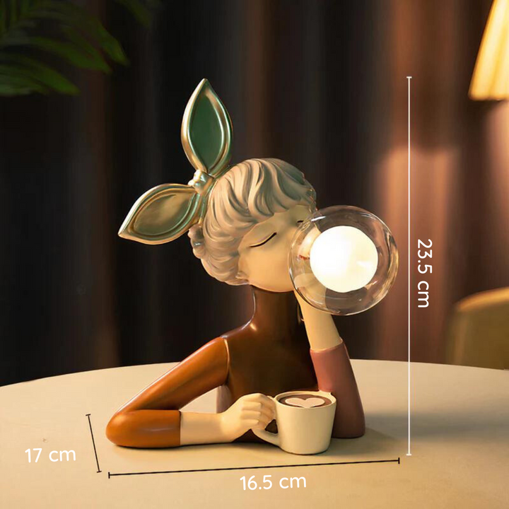 Table Lamp | Handcrafted | Wood &amp; Glass | Elegant Design