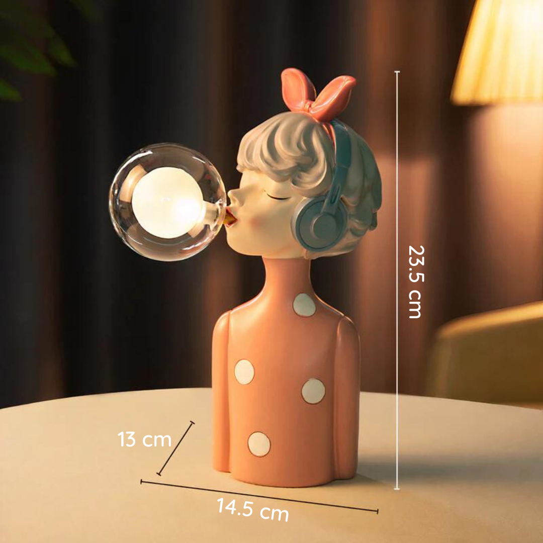 Table Lamp | Handcrafted | Wood &amp; Glass | Elegant Design