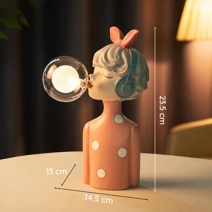 Table Lamp | Handcrafted | Wood &amp; Glass | Elegant Design