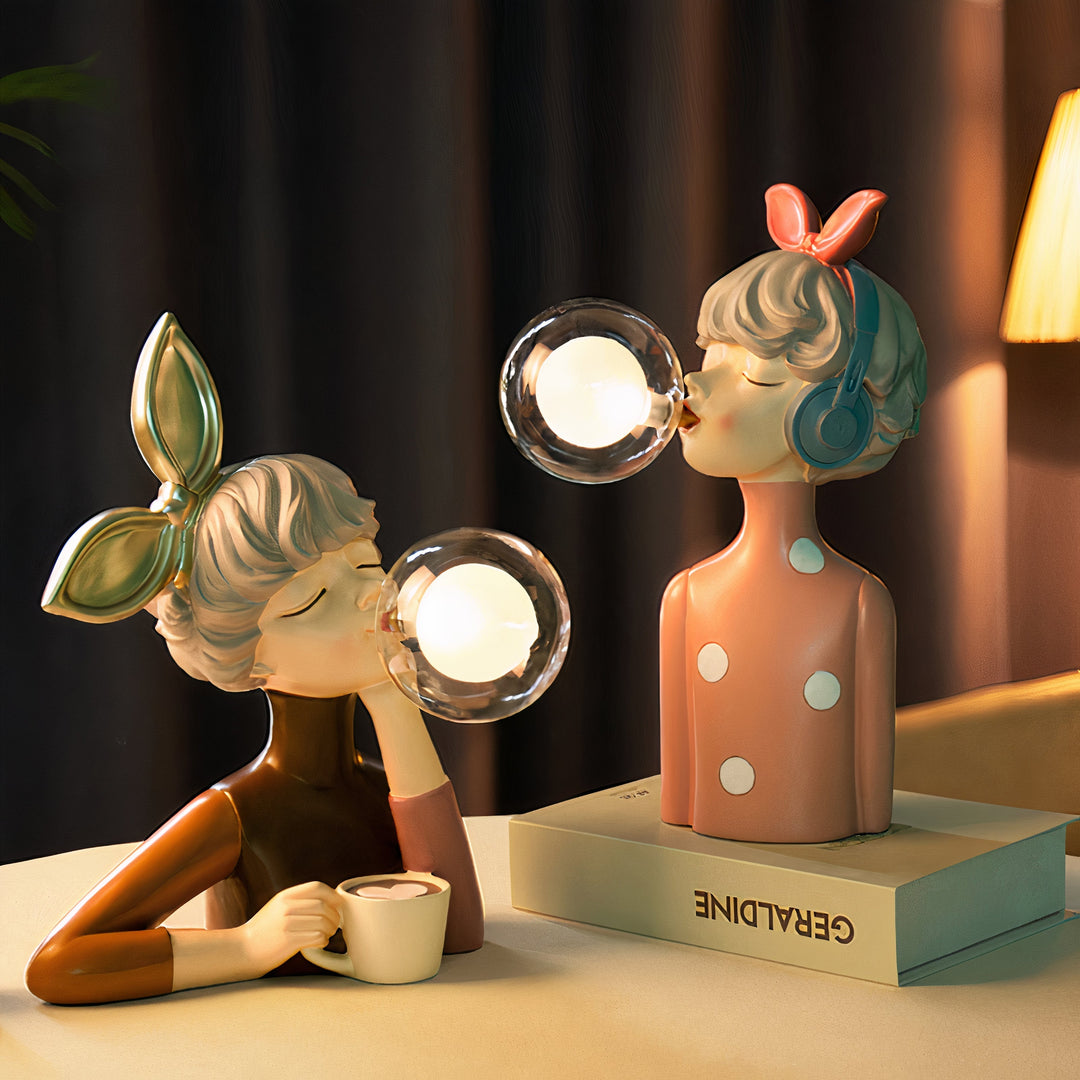 Table Lamp | Handcrafted | Wood &amp; Glass | Elegant Design