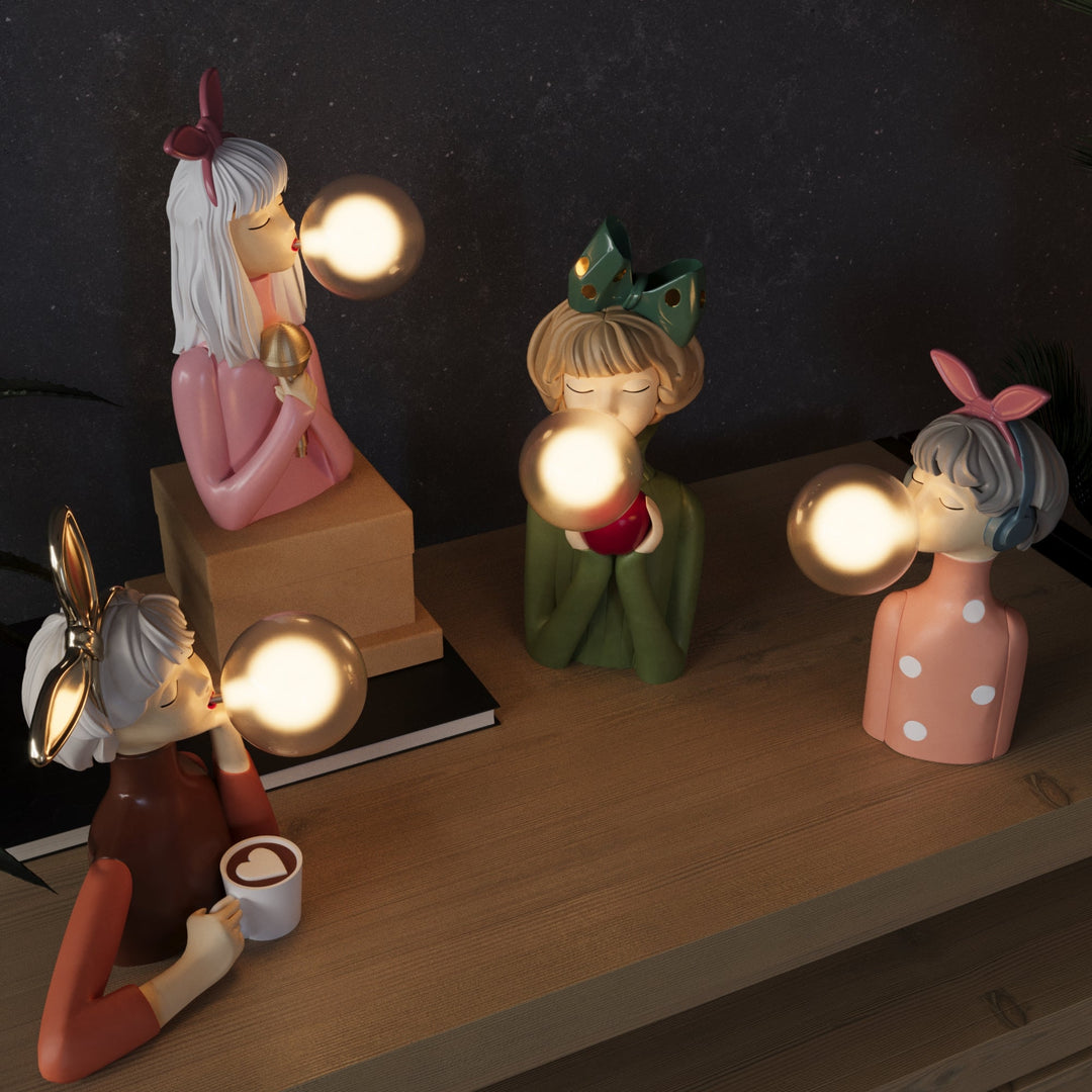 Table Lamp | Handcrafted | Wood &amp; Glass | Elegant Design