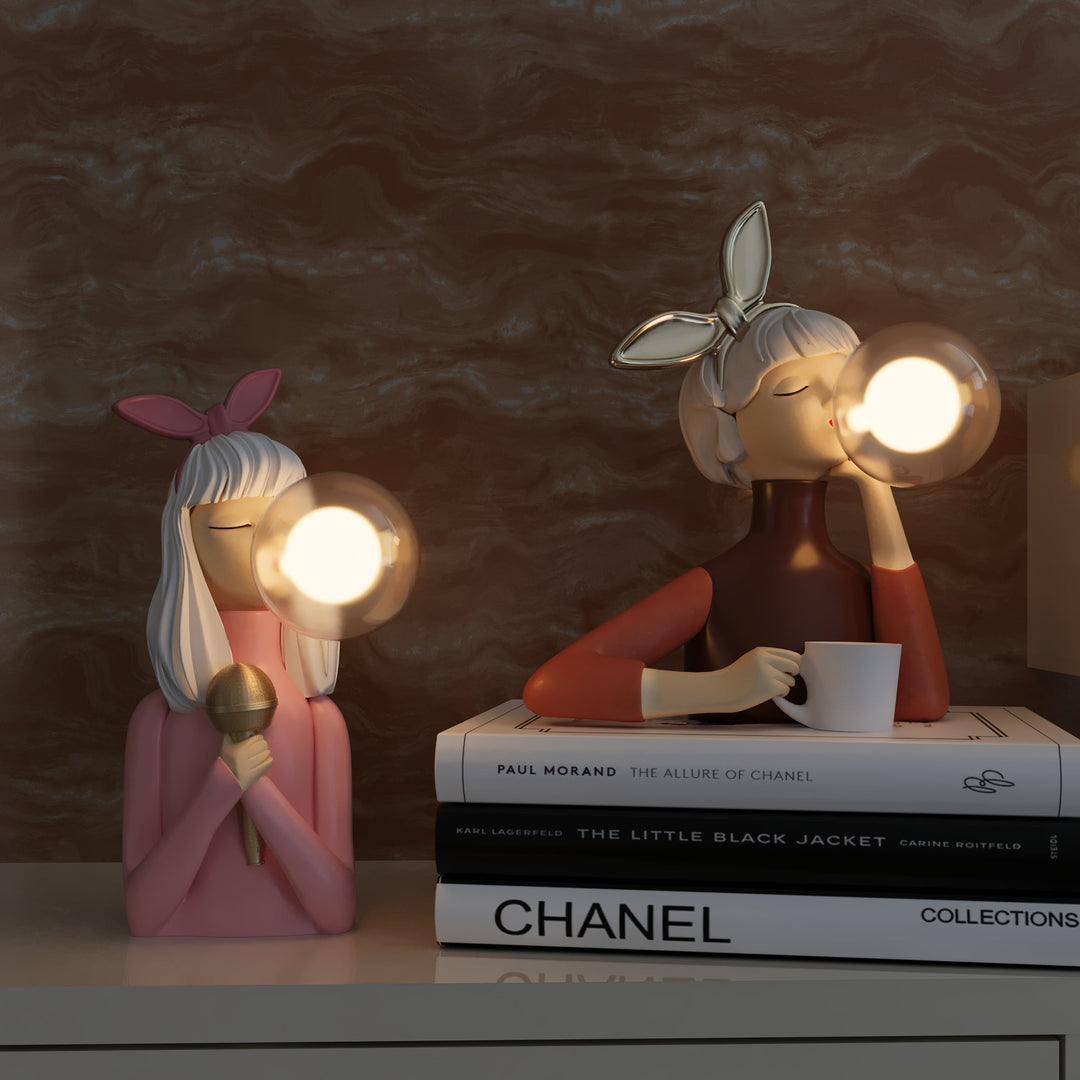 Table Lamp | Handcrafted | Wood &amp; Glass | Elegant Design