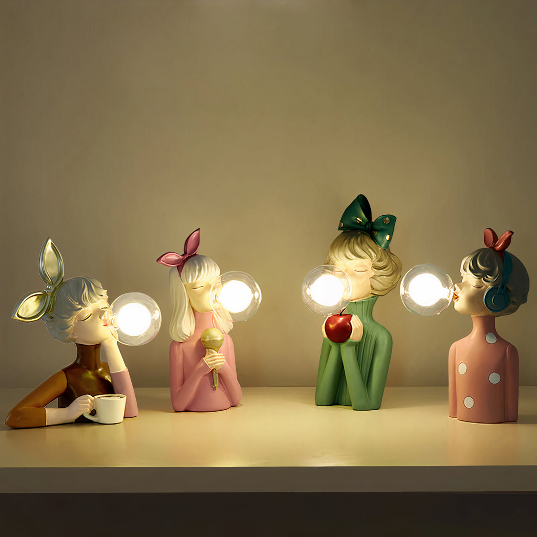 Table Lamp | Handcrafted | Wood &amp; Glass | Elegant Design
