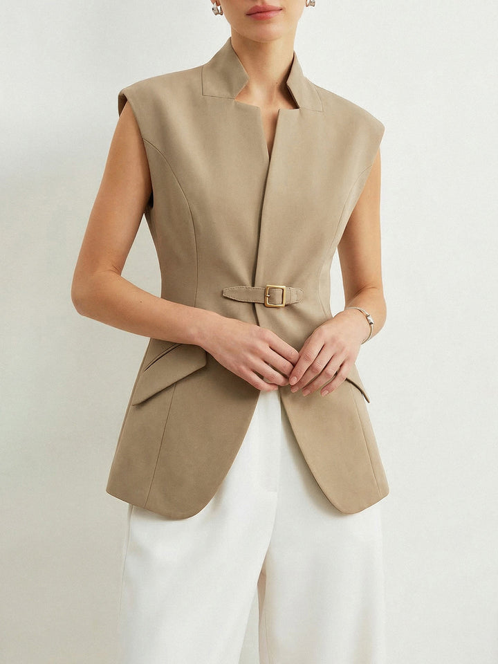Boden | Gilet-Blazer mit Taillengürtel
