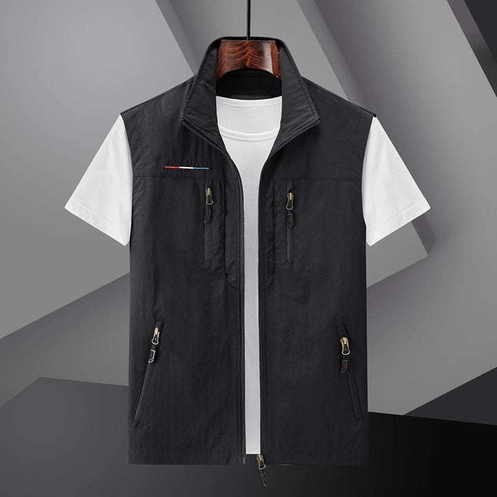 Karlo | Gilet sans manches pour homme avec fermeture éclair, gilet d&
