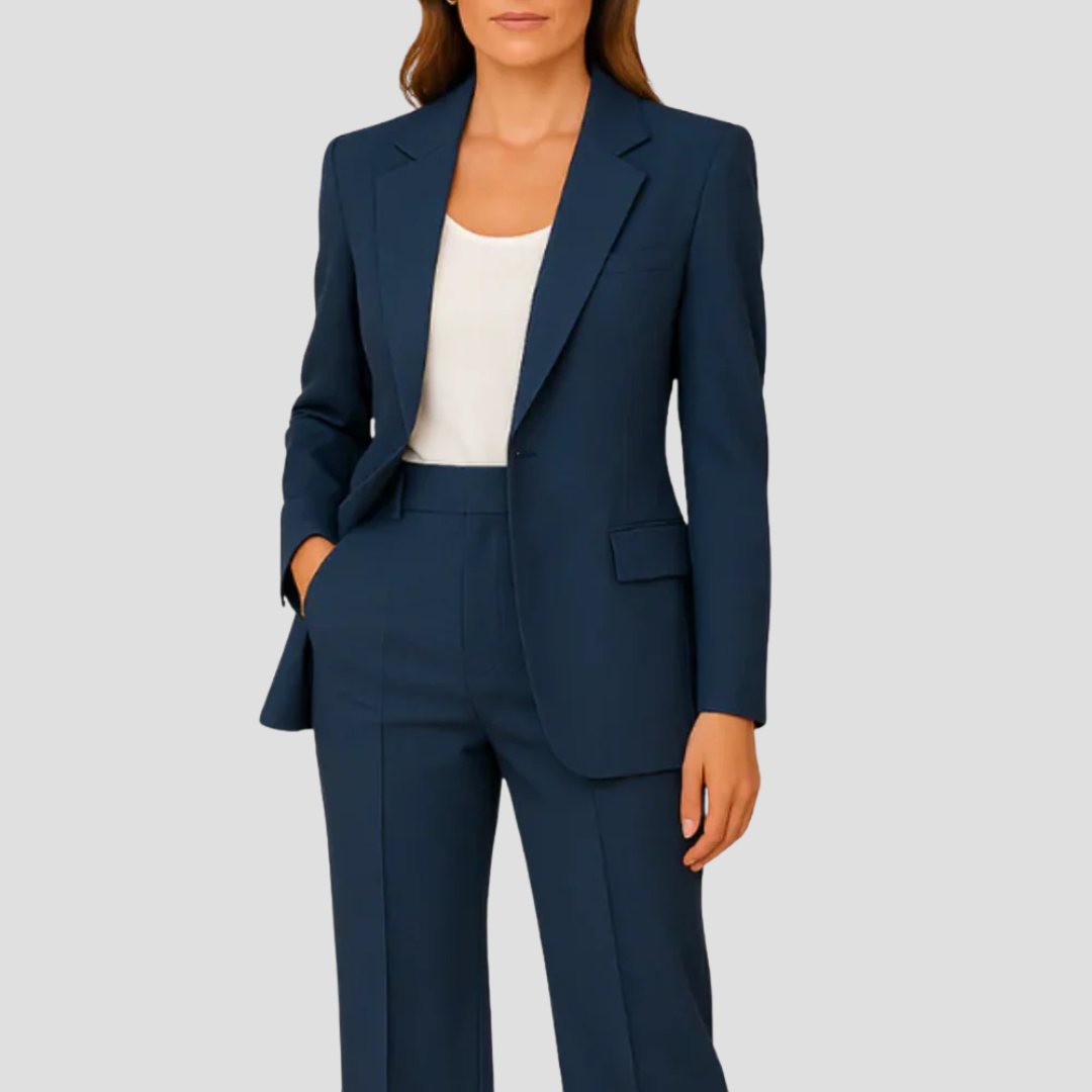 Blazer und gerade geschnittene Hose Anzug Set