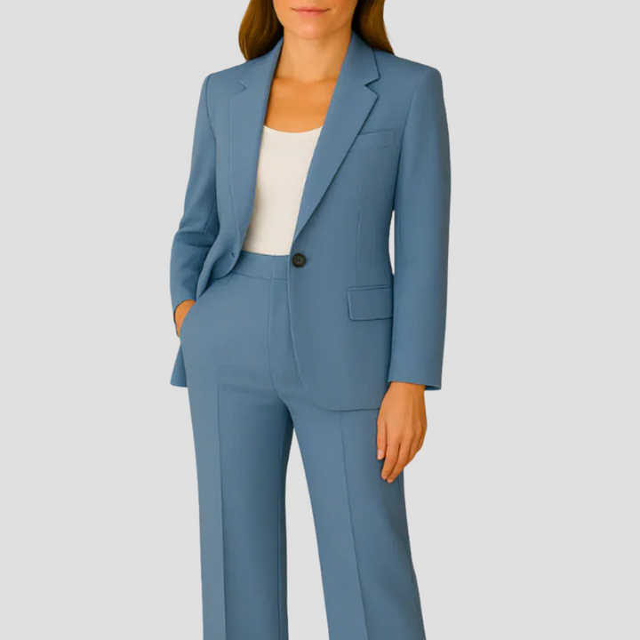 Blazer und gerade Hosen Anzug Set