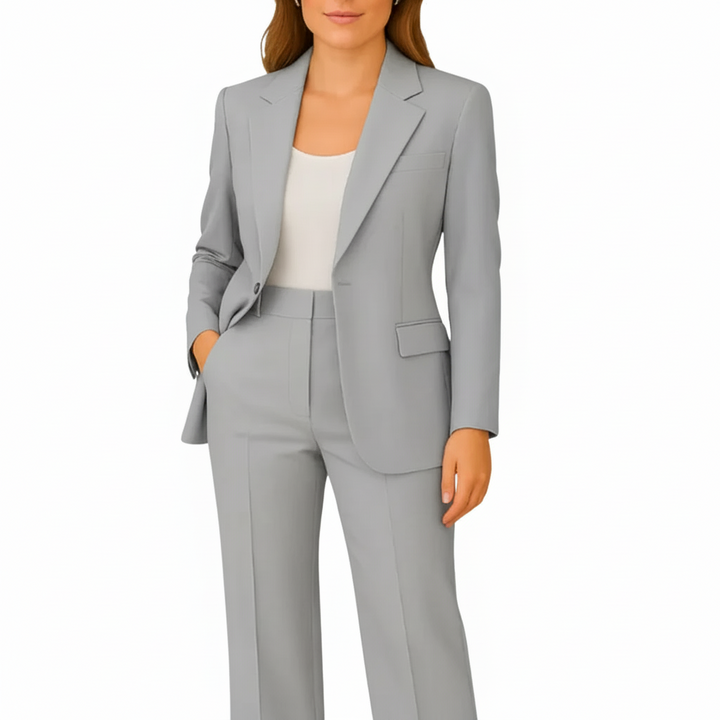 Blazer und gerade geschnittene Hose Anzug Set