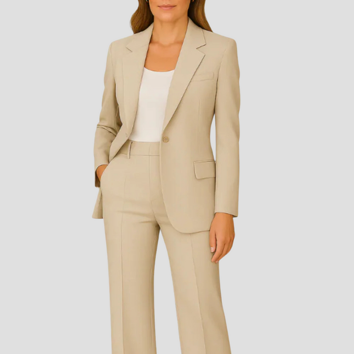 Blazer und gerade geschnittene Hose Anzug Set