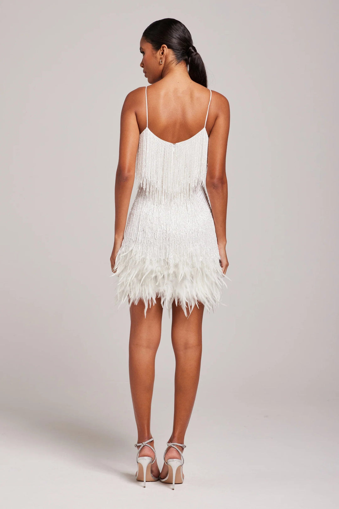 Damen Cocktailkleid | Ärmelloses Fransen