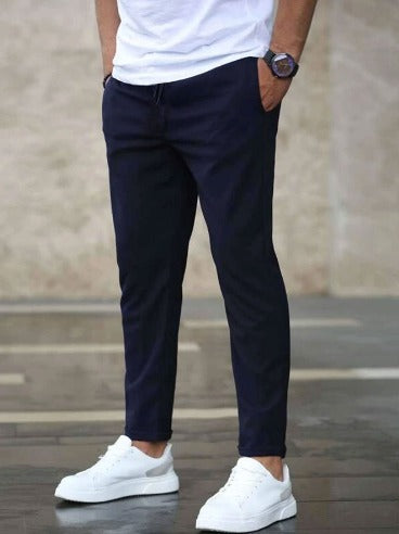 Kristof | Slim Fit Chino-Hose für Herren mit Kordelzug