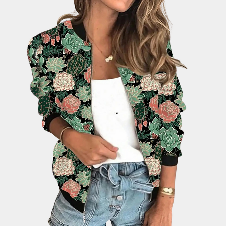 Damen Sommerjacke mit Blumen