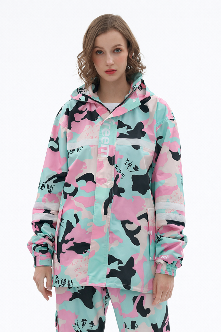Damen Wasserdichtes Regenanzug mit Kapuze – Regenjacke und Regenhose Set | Blossom