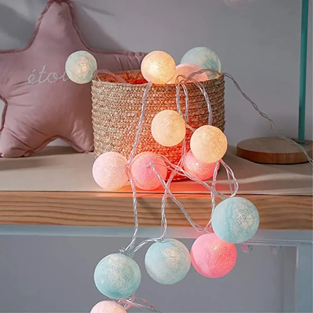 Cotton Light Balls String – Create Atmosphere and Warmth in Any Space