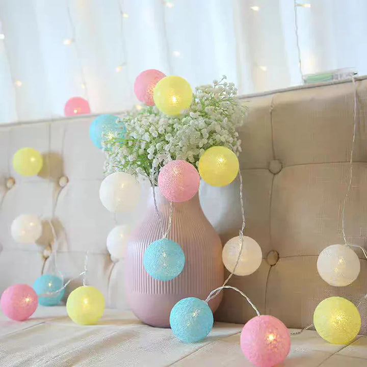 Cotton Light Balls String – Create Atmosphere and Warmth in Any Space