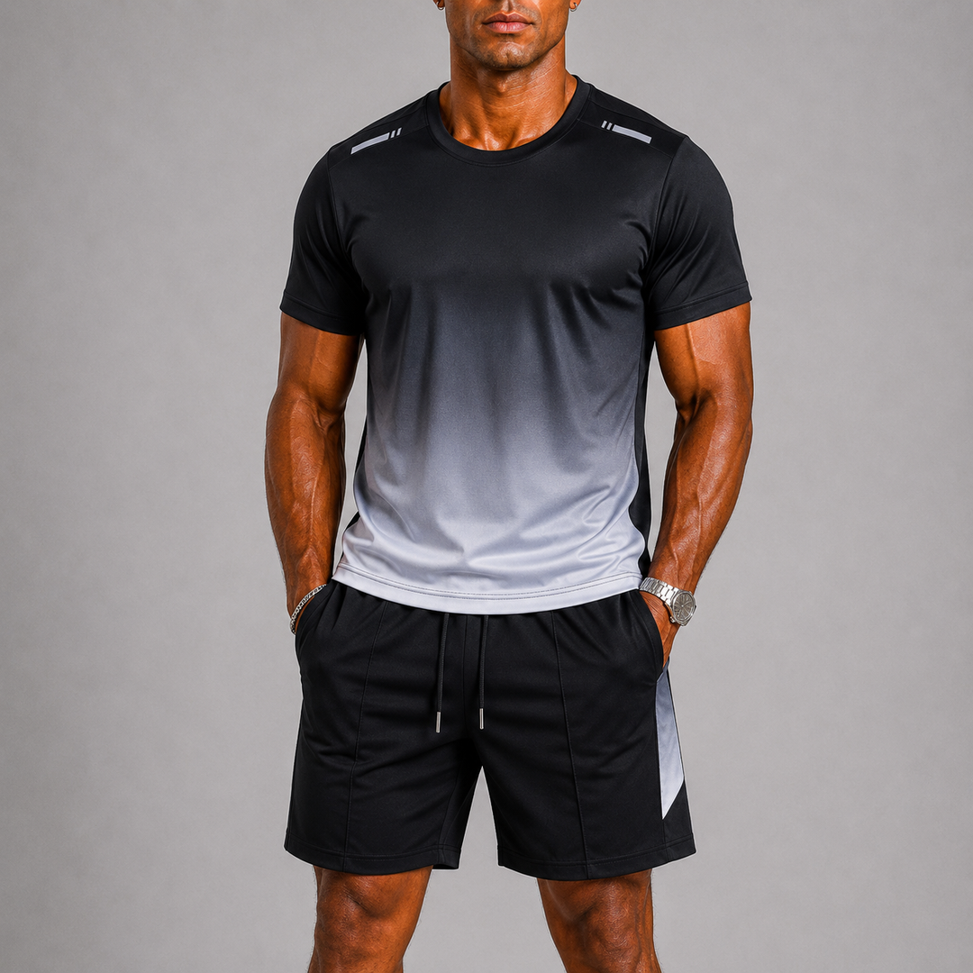Herren Sportset Schnell trocknend mit Verlaufprint