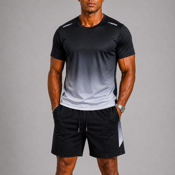 Herren Sportset Schnell trocknend mit Verlaufprint