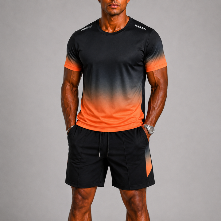 Herren Sportset Schnell trocknend mit Verlaufprint