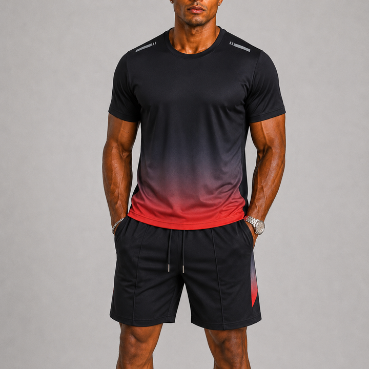Herren Sportset Schnell trocknend mit Verlaufprint