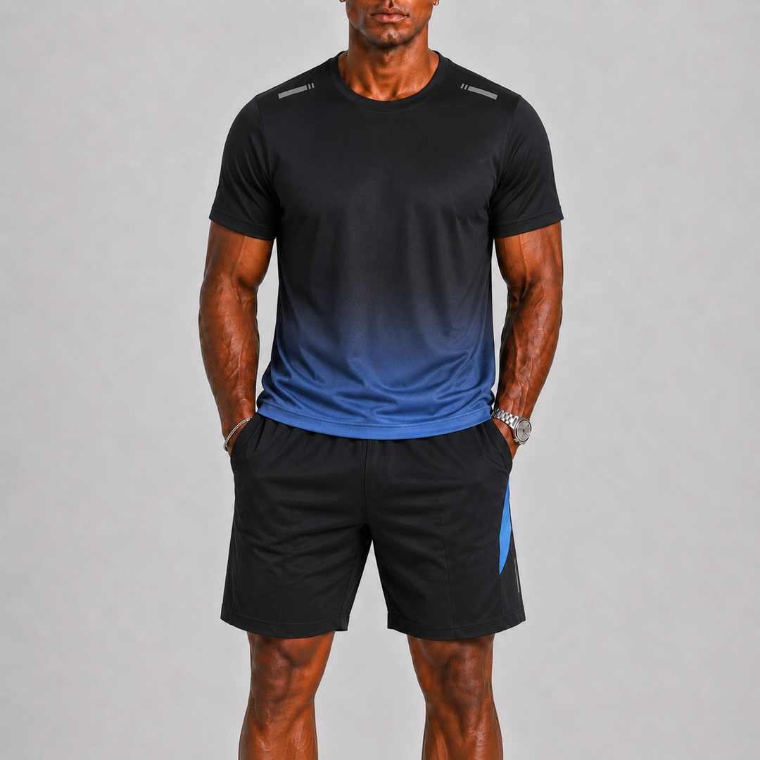 Herren Sportset Schnell trocknend mit Verlaufprint