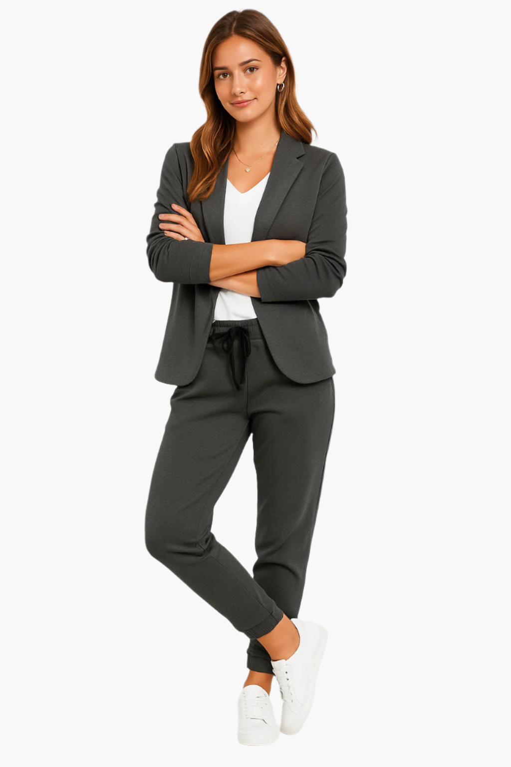 Damen Business Jogginganzug Set – Blazer &amp; Hose, Modern und Vielseitig für Büro &amp; Freizeit