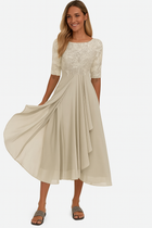 Greta | Women's Summer A-Line Midi Dress