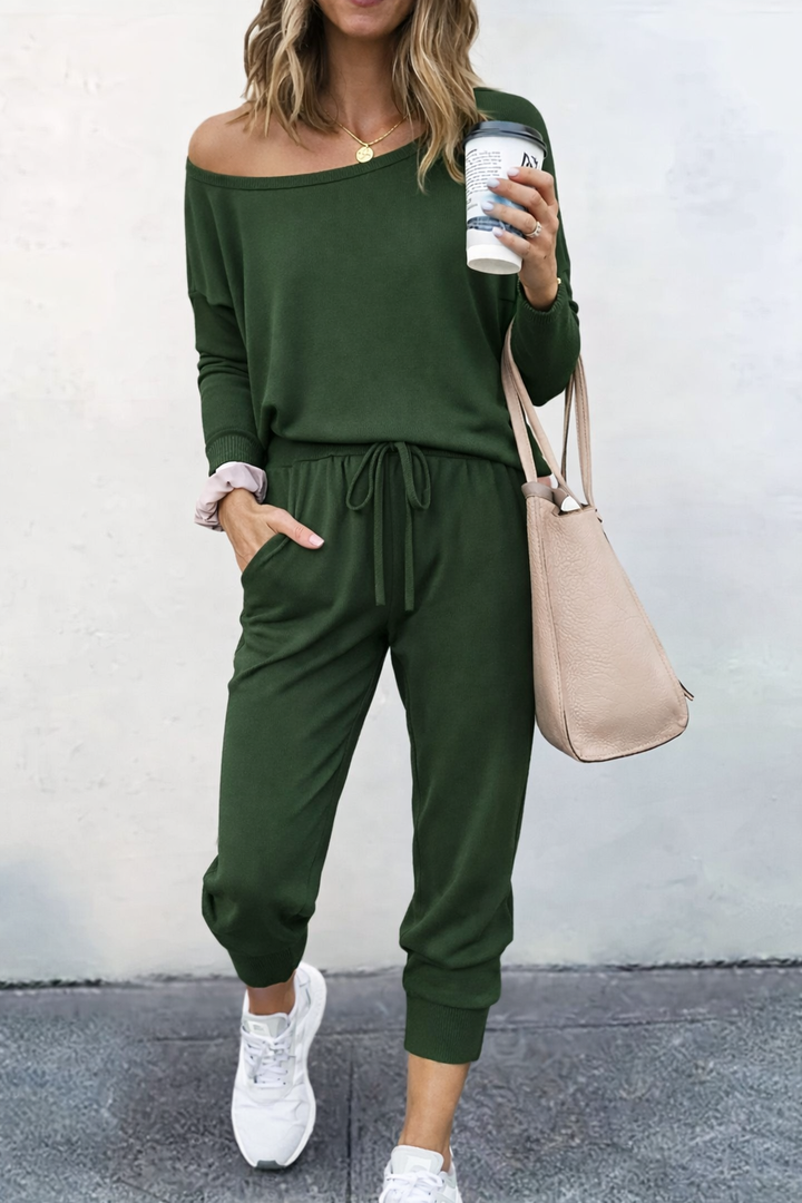 Damen Zweiteiliges Set mit Lockerer Passform und Vielseitigem Stil