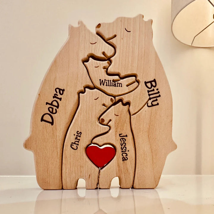 Wood Bear Family | Customisable, personal and original