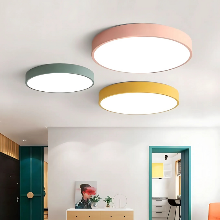 LED Ceiling Lamp with Scandinavian Design in Wood &amp; Acrylic