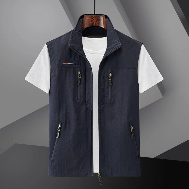 Karlo | Gilet sans manches pour homme avec fermeture éclair, gilet d&