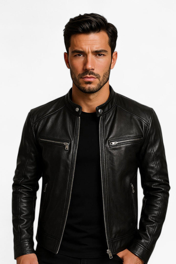 Jacke Herren - Echte Leder Statement Jacke