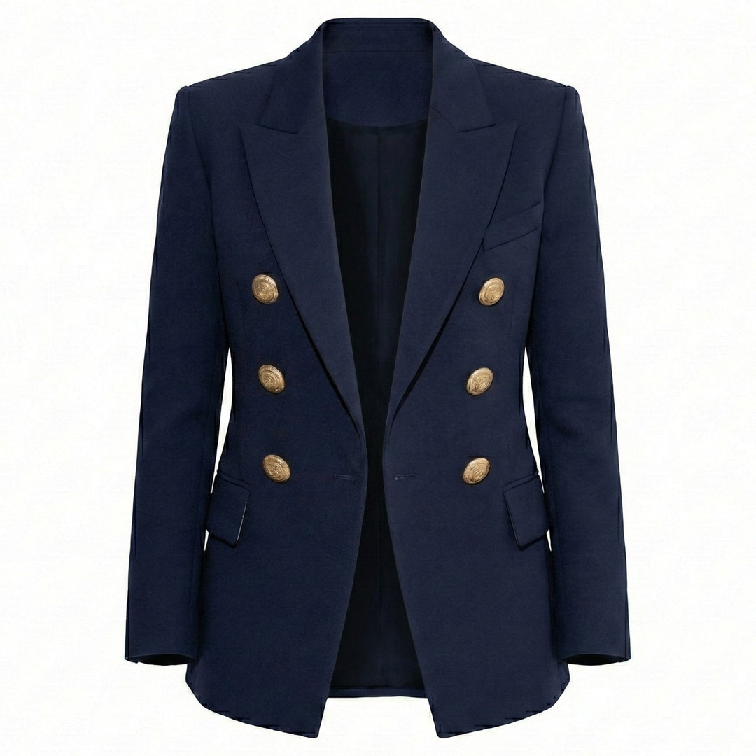 Blazer croisé à boutons dorés