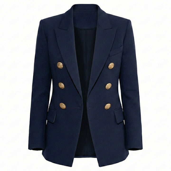 Blazer croisé à boutons dorés