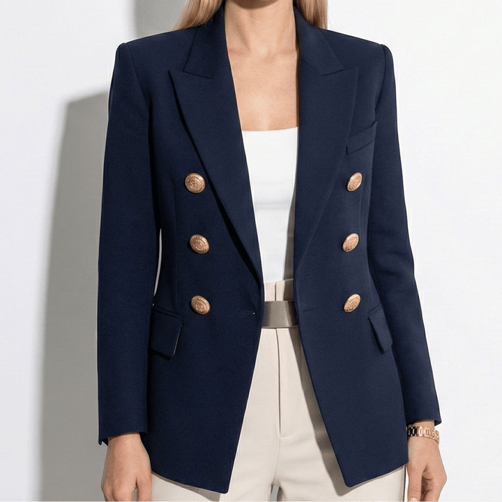 Blazer croisé à boutons dorés