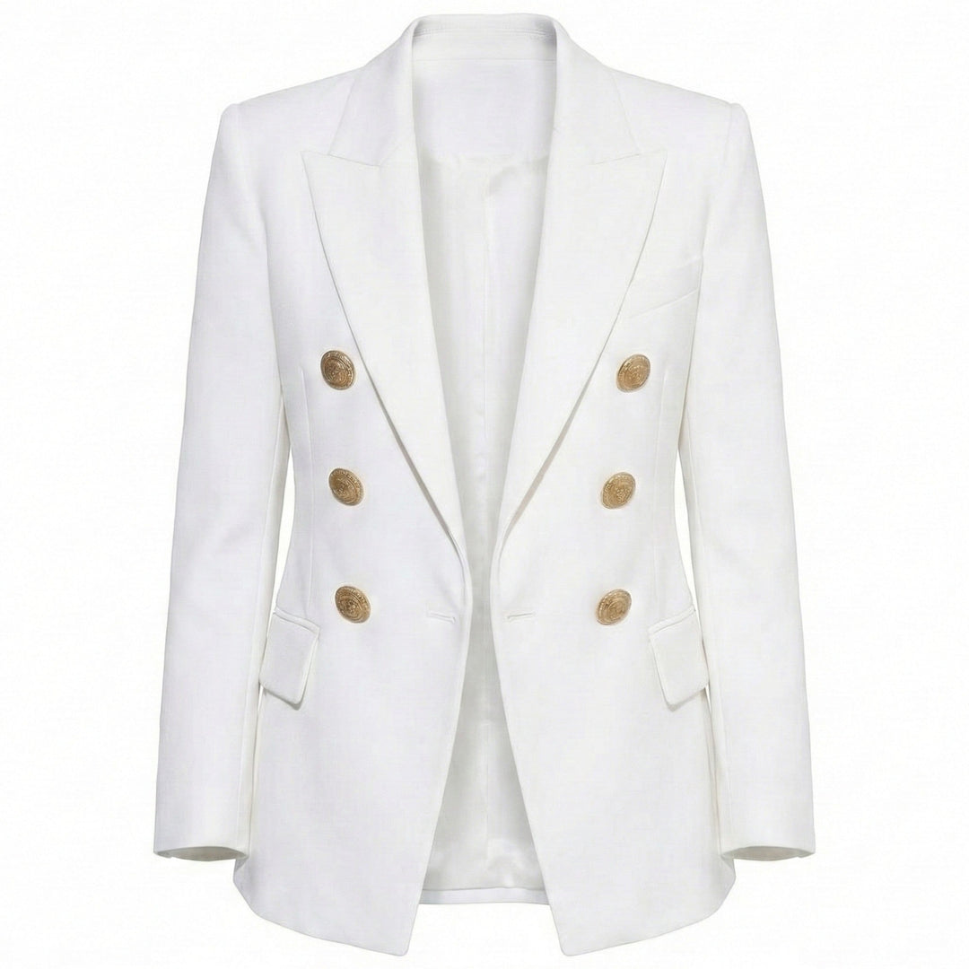 Blazer croisé à boutons dorés