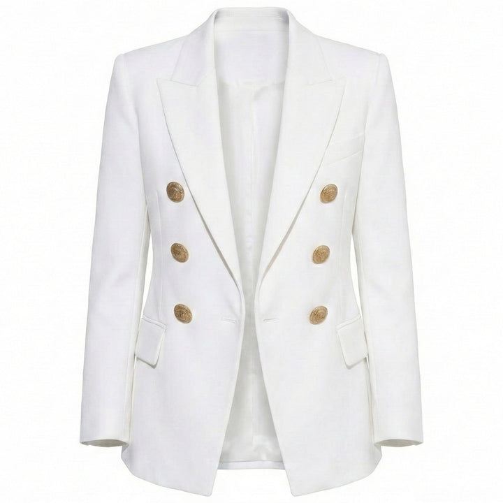 Blazer croisé à boutons dorés